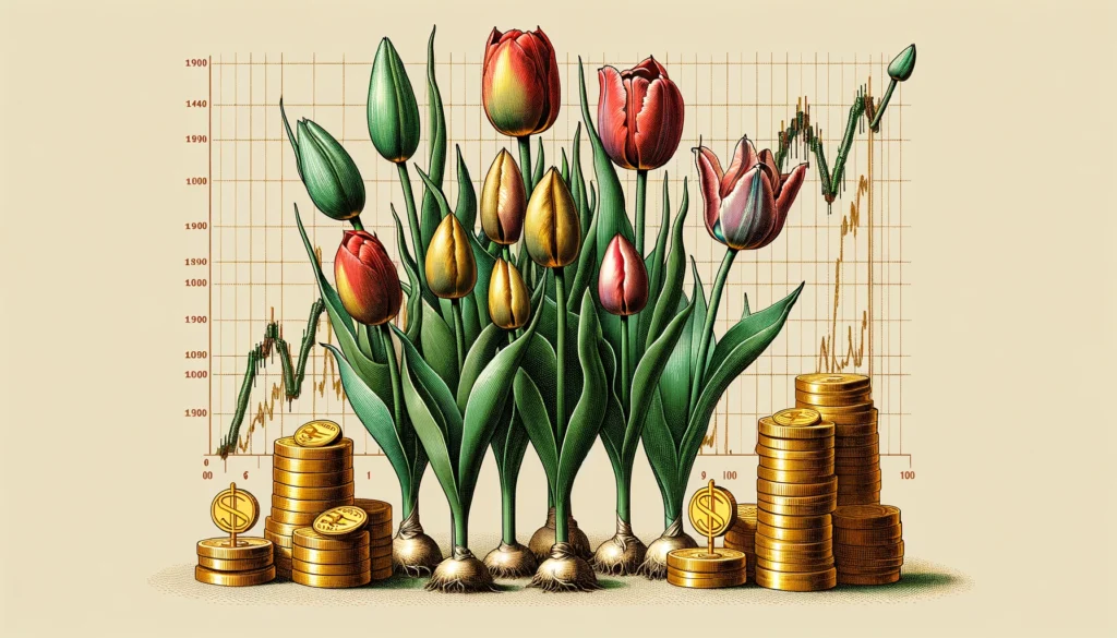 The tulip mania illustration a story of an economic bubble